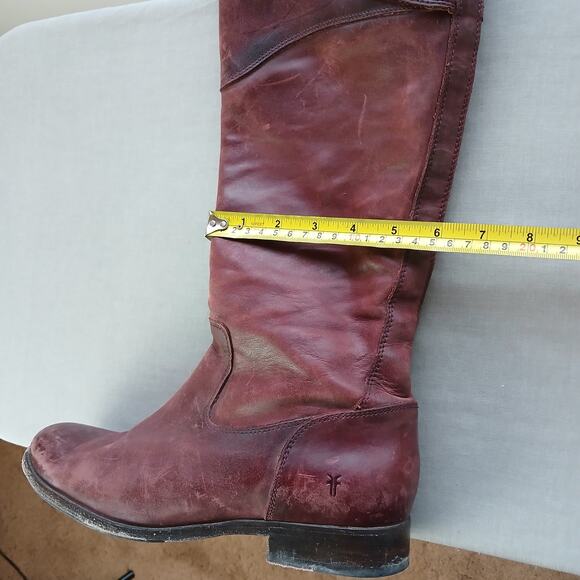 SINGLE LEFT FOOT ONLY Frye Molly Button Tall Boot 10B brown leather zip 1" heel - Picture 16 of 16